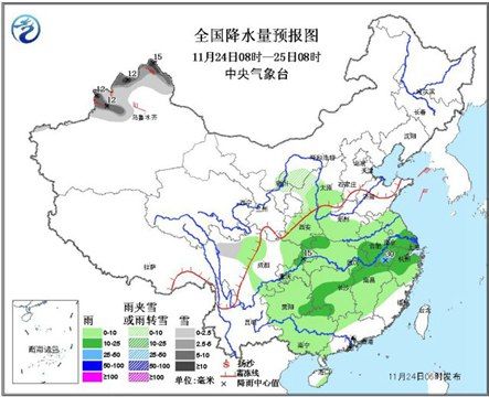 全国降水量预报